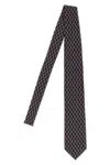 Brioni Jacquard Tie Ties And Papillon Blue In Brown