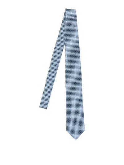 Brioni Jacquard Tie In Blue