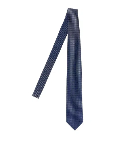 Brioni Jacquard Tie In Blue