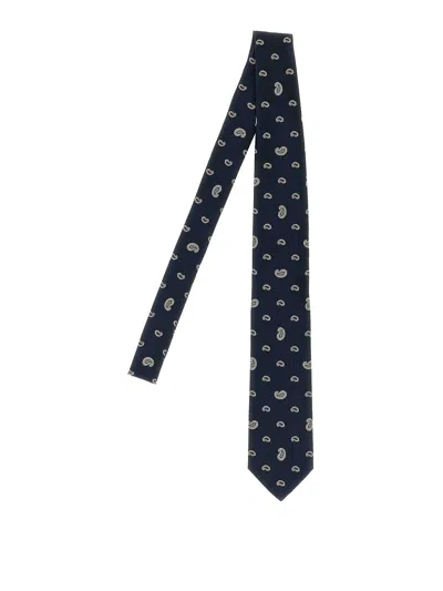 Brioni Jacquard Tie In Blue