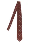 Brioni Slim Paisley Jacquard Tie In Textured Fabric In Brown
