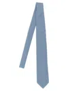 Brioni Slim Patterned Jacquard Tie With Pointed Tip In Blue
