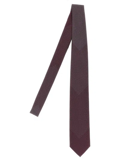 Brioni Jacquard Tie Ties And Papillon Multicolor In Brown