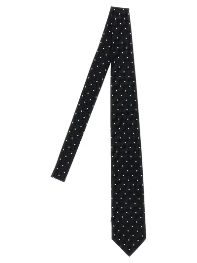Brioni Jacquard Tie Ties And Papillon Multicolor In Black