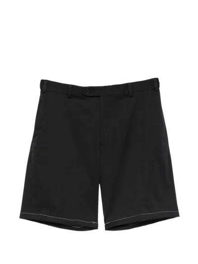 Brioni Journey Cotton Bermuda Shorts In Black