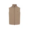 Brioni Logo Zip-up Gilet In Brown