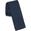 Brioni Knit Silk Tie In Blue