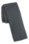 Brioni Knit Silk Tie In Green