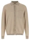 Brioni Knit Shirt With Chest Pocket And Ribbed Finish