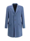 Brioni Wool-cashmere Blend Coat In Blue