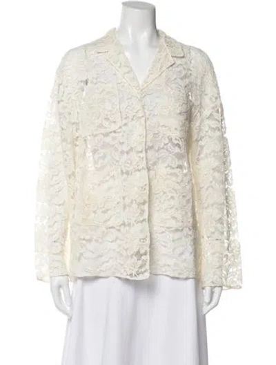 Pre-owned Brioni Lace Pattern Jacket In Neutrals