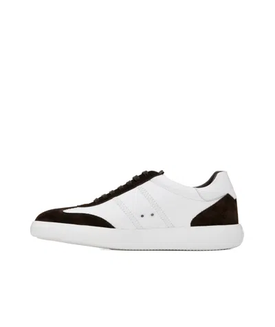 Brioni Lace-up Low-top Sneakers In Brown/white