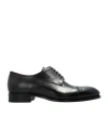 Brioni Leather Oxford Shoes In Black
