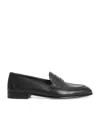 Brioni Leather Appia Loafers In Black