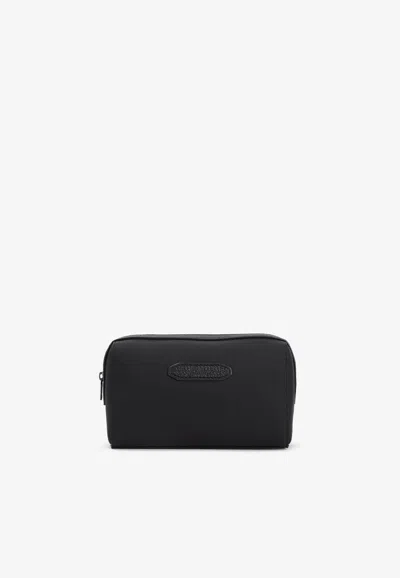 Brioni Leather Beauty Case In Black