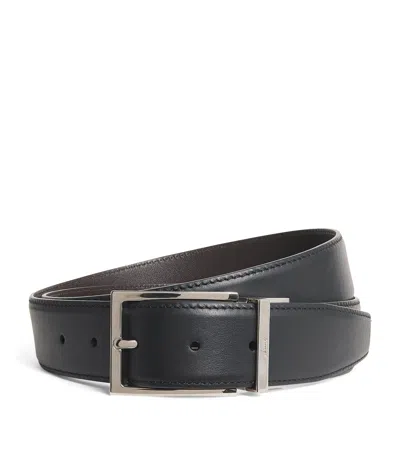 Brioni Leather Belt In Black