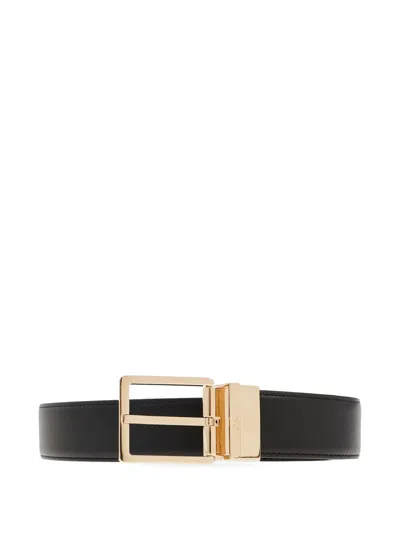 Brioni Leather Belt In Black