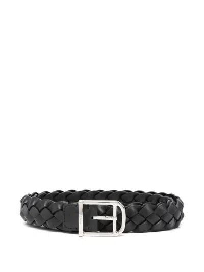 Brioni Leather Belt In Black