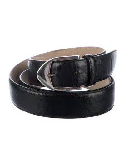 Pre-owned Brioni Leather Belt In Black