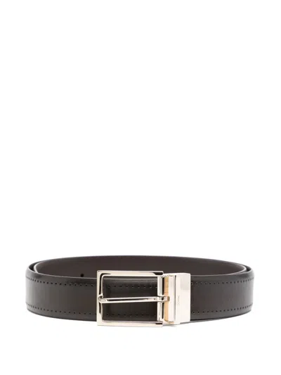 Brioni Leather Belt In Brown