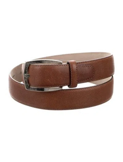 Pre-owned Brioni Leather Belt In Brown