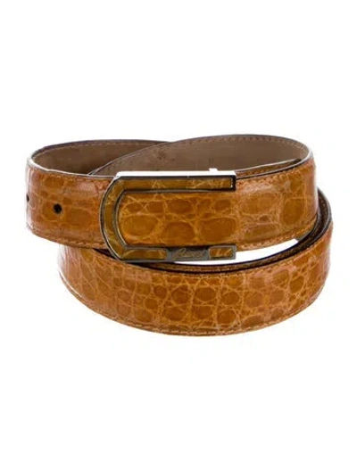 Pre-owned Brioni Leather Belt In Neutral