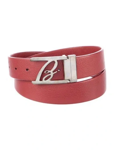 Pre-owned Brioni Leather Belt In Red