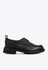 Brioni Leather Derby Lace-up Shoes In Black