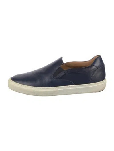 Pre-owned Brioni Leather Espadrilles In Blue