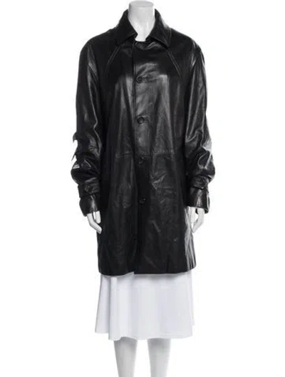 Pre-owned Brioni Leather Jacket In Black