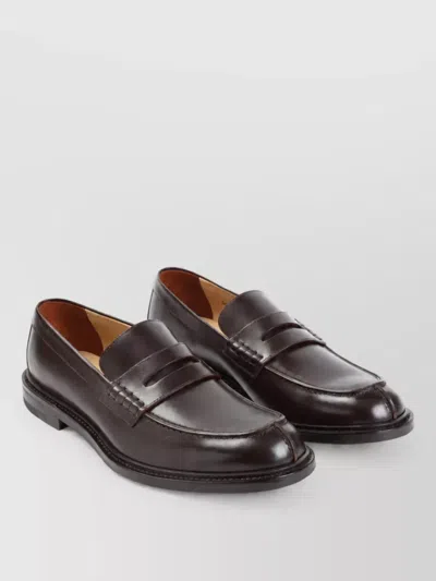 Brioni Leather Loafers In Blue