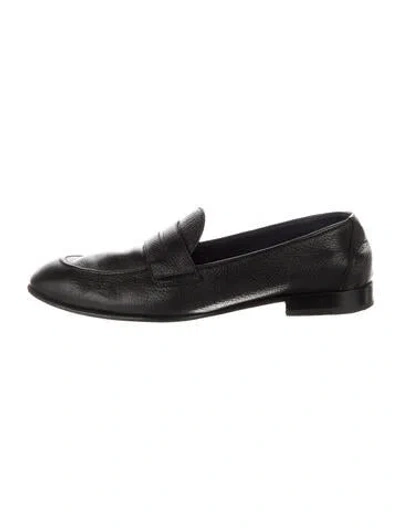 Pre-owned Brioni Leather Loafers In Black