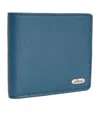 Brioni Leather Metal-detail Wallet In Blue