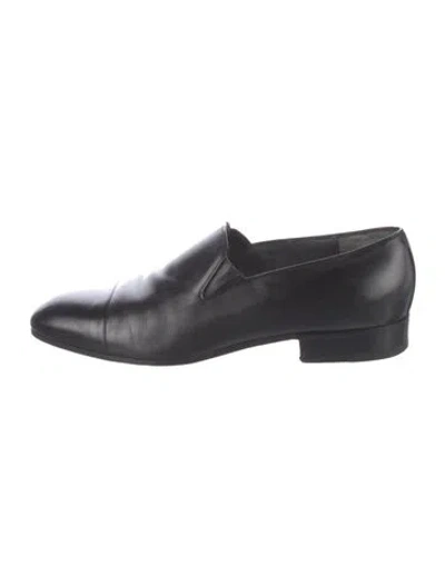 Pre-owned Brioni Leather Monk Straps In Black