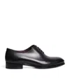 Brioni Leather Oxford Shoes In Black