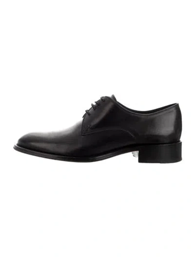 Pre-owned Brioni Leather Oxfords In Black