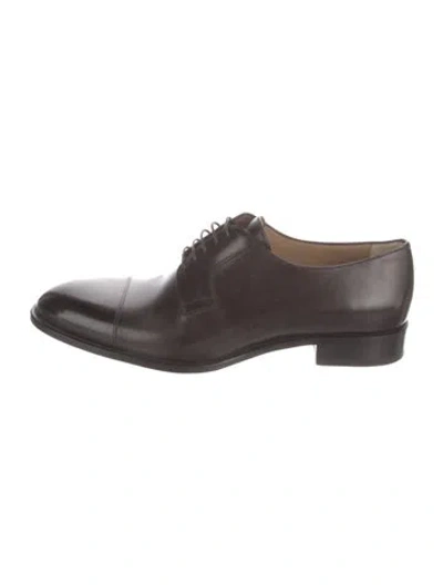 Pre-owned Brioni Leather Oxfords In Brown