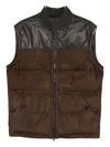 Brioni Sleeveless Puffer Vest Contrast Panels In Black