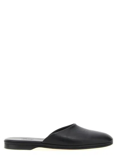 BRIONI BRIONI LEATHER SABOTS