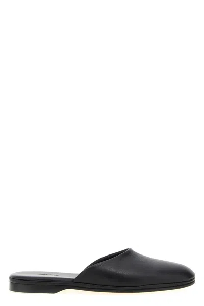 BRIONI BRIONI LEATHER SABOTS