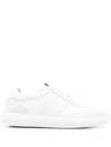 Brioni Suede-trimmed Leather Sneakers In White