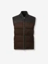 Brioni Sleeveless Puffer Vest Contrast Panels In Black