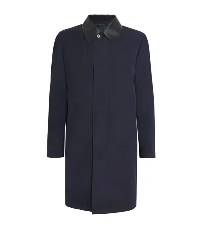 Brioni Leather-trim Reversible Jacket In Multi