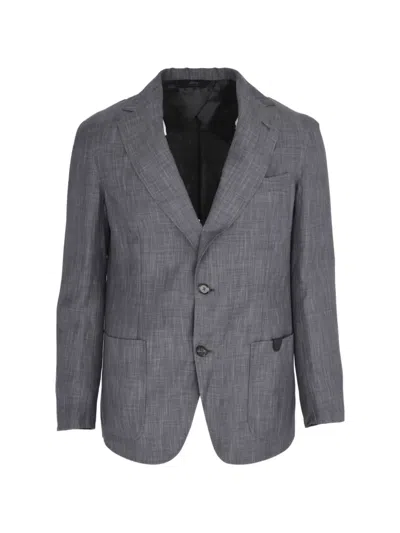 Brioni Leggera Single-breasted Jacket In Gray