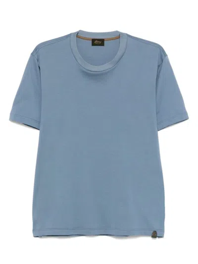 Brioni Cotton T-shirt In Blue