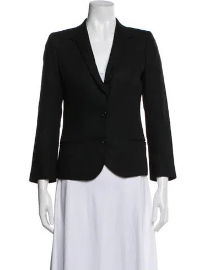 Pre-owned Brioni Linen Blazer In Black