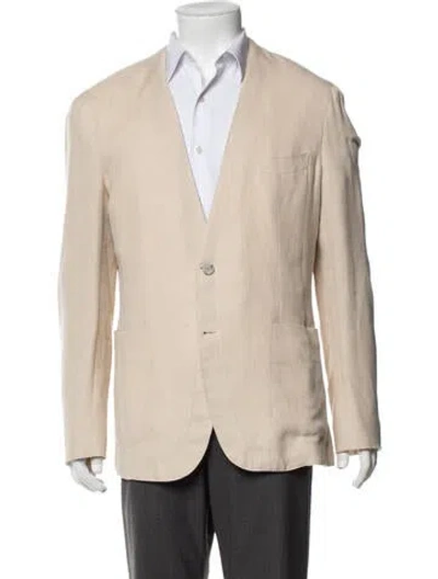 Pre-owned Brioni Linen Blazer In Neutrals