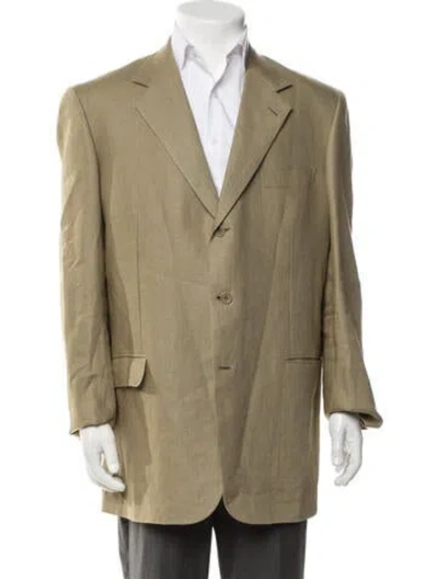 Pre-owned Brioni Linen Jacket In Green