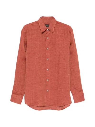 Brioni Linen Shirt In Animal Print