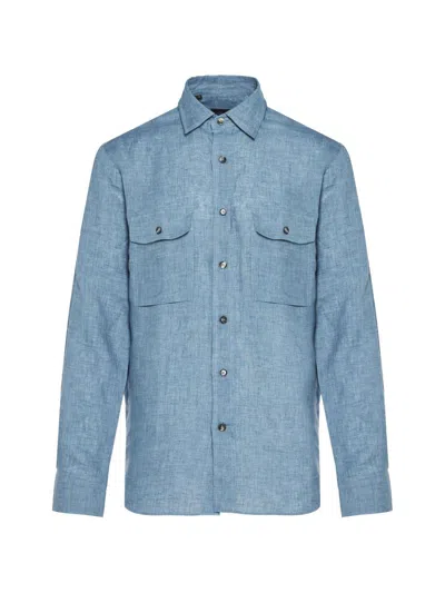 Brioni Linen Shirt In Multi